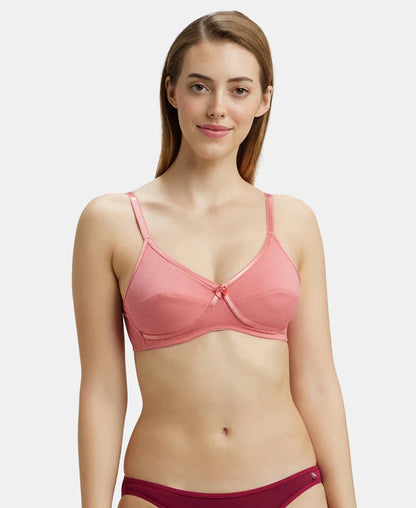 Wirefree Non Padded Super Combed Cotton Elastane Stretch Medium Coverage Cross Over Everyday Bra