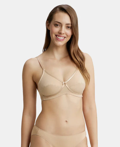 Wirefree Non Padded Super Combed Cotton Elastane Stretch Medium Coverage Cross Over Everyday Bra