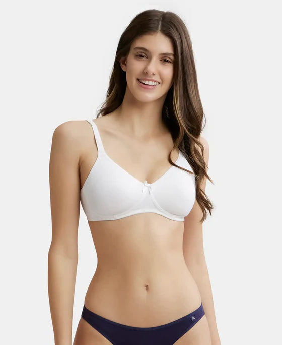 Wirefree Non Padded Super Combed Cotton Elastane Stretch Medium Coverage Cross Over Everyday Bra