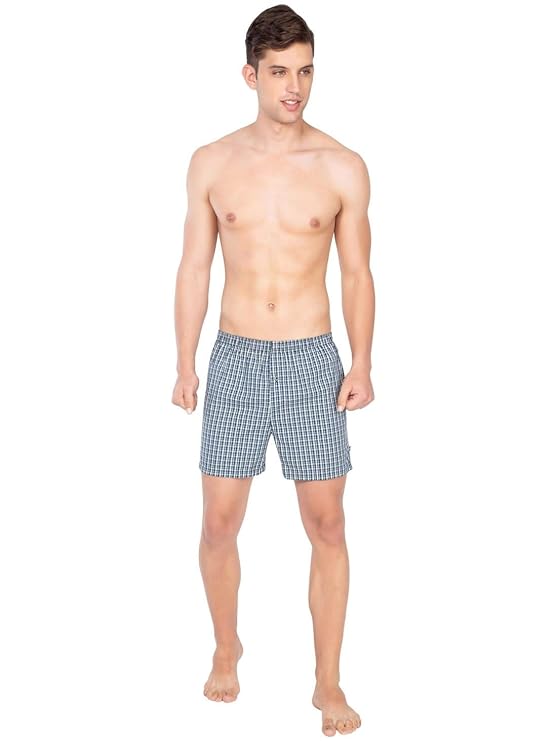 Jockey 8222 Men's Super Combed Mercerized Cotton Woven Printed Inner Boxers with Ultrasoft and Durable Inner Waistband