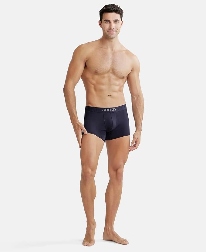 Jockey IC34 Men's Supima Cotton Elastane Stretch Solid Trunk with Ultrasoft Waistband - C