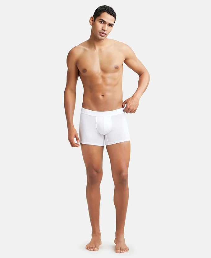 Jockey IC34 Men's Supima Cotton Elastane Stretch Solid Trunk with Ultrasoft Waistband - D