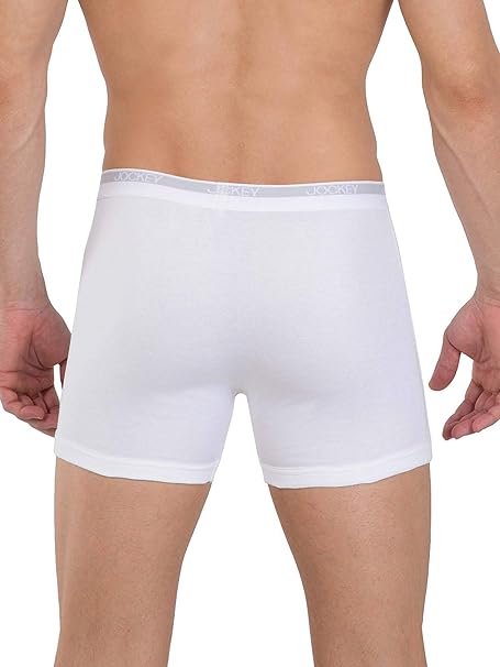 Jockey 8009 Men's Super Combed Cotton Rib Solid Boxer Brief with Ultrasoft Waistband - C