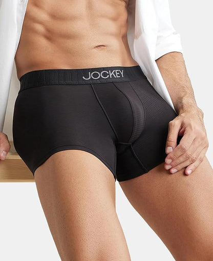 Jockey IC34 Men's Supima Cotton Elastane Stretch Solid Trunk with Ultrasoft Waistband - A