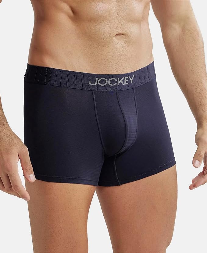 Jockey IC34 Men's Supima Cotton Elastane Stretch Solid Trunk with Ultrasoft Waistband - C