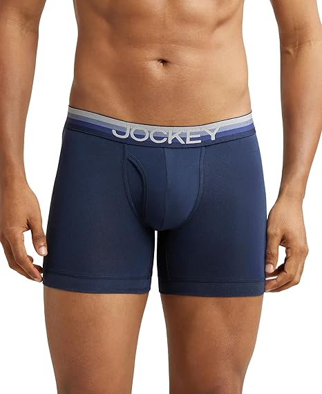 Jockey ZN03 Men's Super Combed Cotton Elastane Stretch Solid Boxer Brief with Ultrasoft Waistband - G