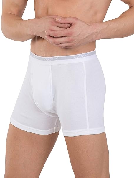 Jockey 8009 Men's Super Combed Cotton Rib Solid Boxer Brief with Ultrasoft Waistband - C