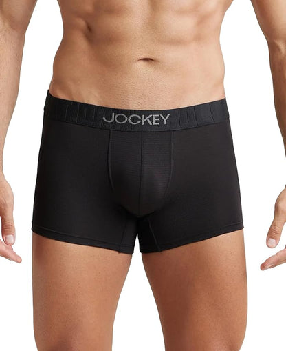 Jockey IC34 Men's Supima Cotton Elastane Stretch Solid Trunk with Ultrasoft Waistband - A