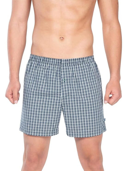 Jockey 8222 Men's Super Combed Mercerized Cotton Woven Printed Inner Boxers with Ultrasoft and Durable Inner Waistband