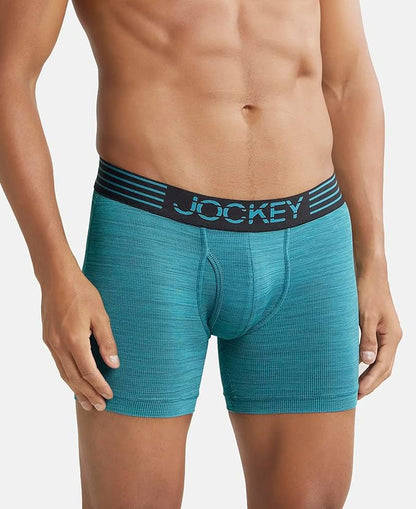 Jockey MM06 Men's Microfiber Mesh Elastane Stretch Sports Boxer Brief with Stay Dry Technology - B