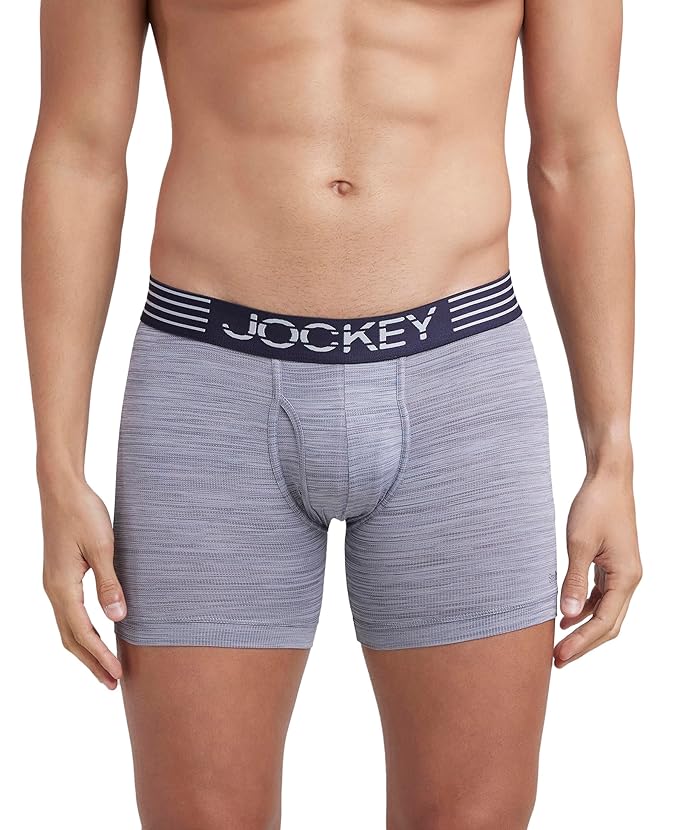 Jockey MM06 Men's Microfiber Mesh Elastane Stretch Sports Boxer Brief with Stay Dry Technology - C