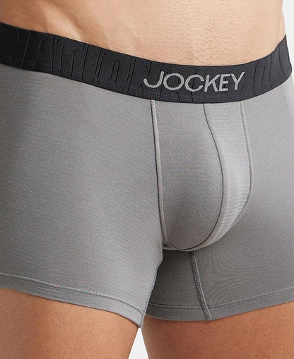 Jockey IC34 Men's Supima Cotton Elastane Stretch Solid Trunk with Ultrasoft Waistband - B