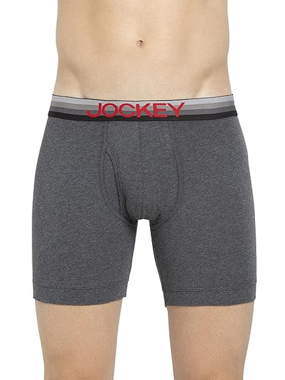 Jockey ZN03 Men's Super Combed Cotton Elastane Stretch Solid Boxer Brief with Ultrasoft Waistband - C