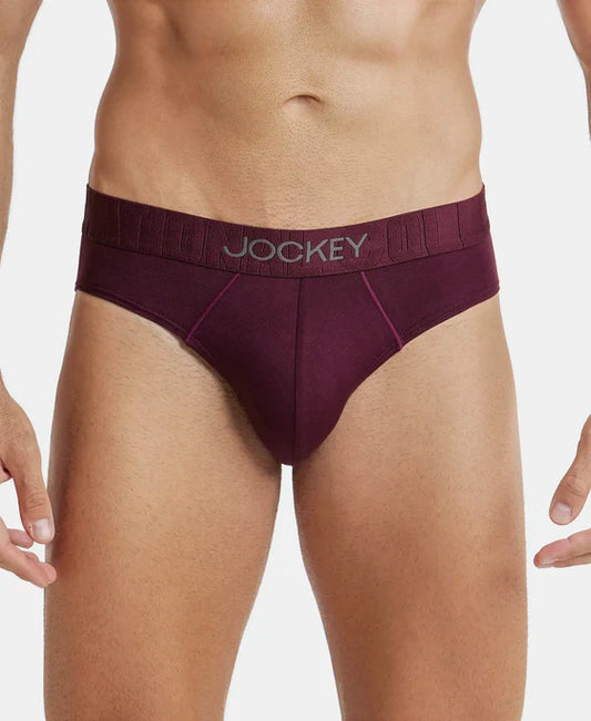 Jockey IC27 Men's Tactel Microfiber Elastane Stretch Solid Brief with Moisture Move Treatment -A